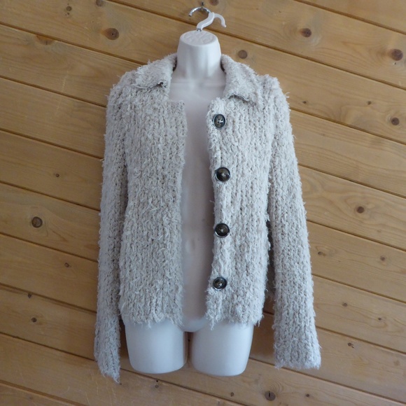 Free People Sweaters - Free People Oatmeal Chunky Sweater Cardigan XS